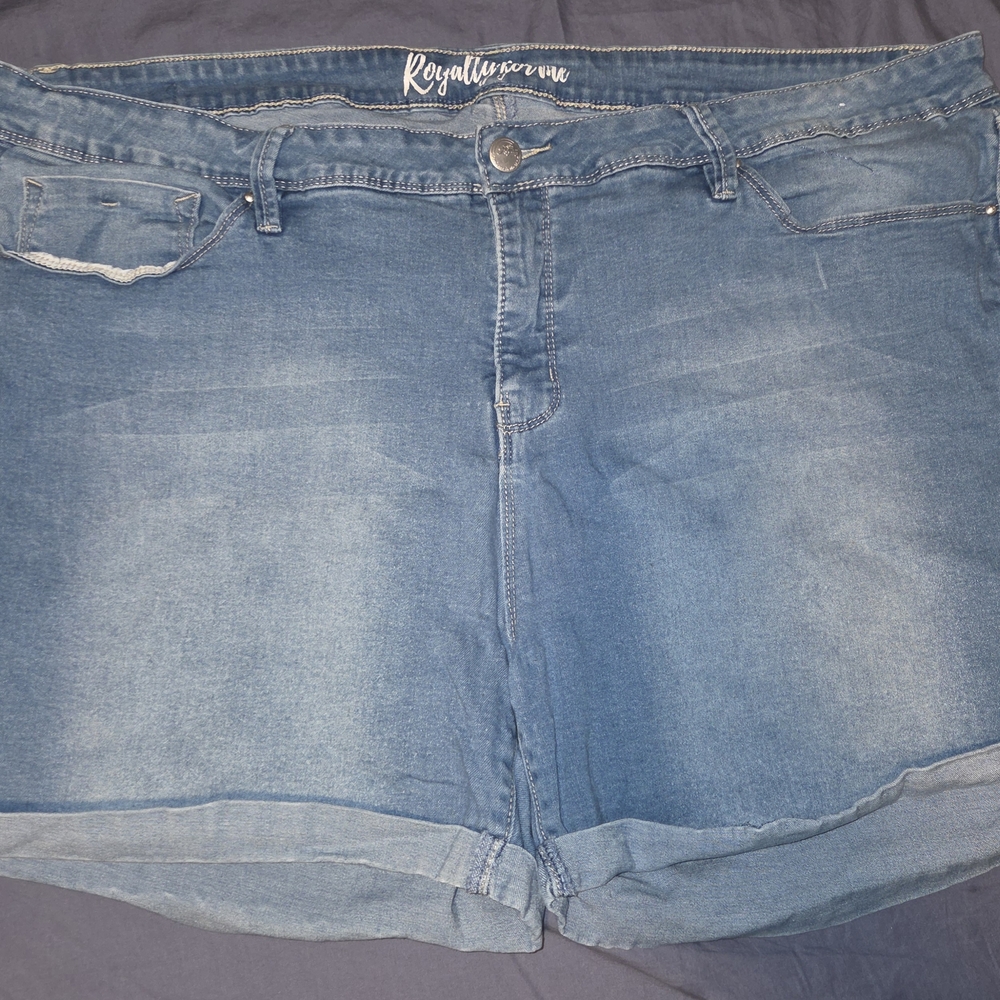 Royalty For Me Light Blue Denim Shorts